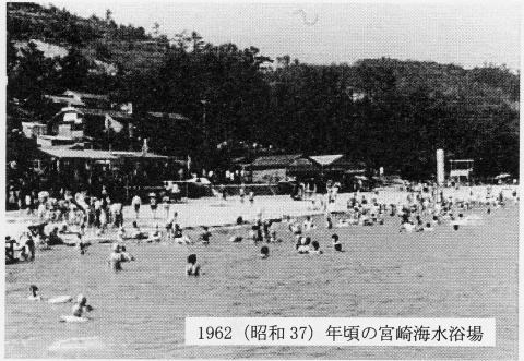 １９６２（昭和３７）年頃の宮崎海水浴場。