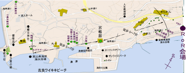 吉良　宮崎海岸　地図