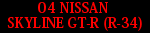 04 NISSAN SKYLINE GT-R (R-34)