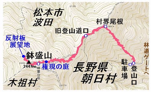鉢盛山マップ