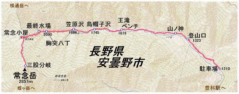 常念岳マップ