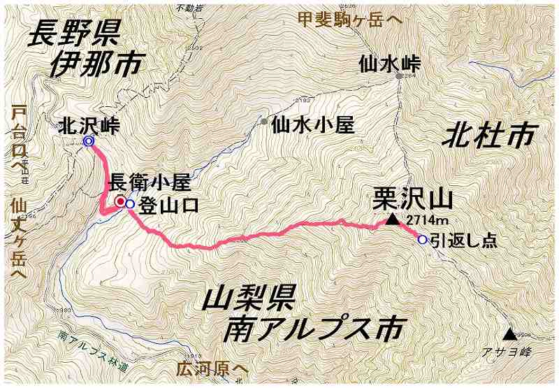 栗沢山マップ