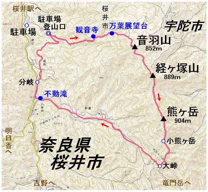 音羽三山マップ