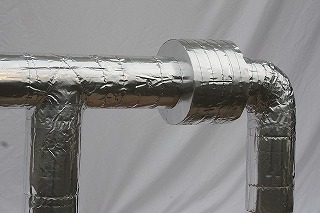 グラスウール保温筒+鉄線