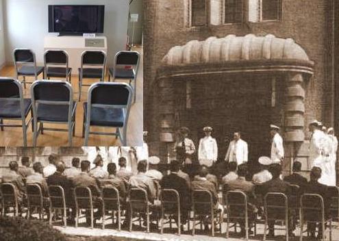 米海軍開始式と椅子